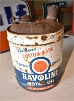 Texaco Havoline 5 gal. Can/Spout