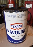 Texaco Havoline 5 gal. Oil Pail
