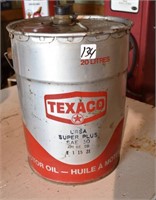 Texaco 5 gal. Oil Pail