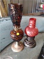 2 vintage oil lamps