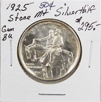 1925 Gem BU Stone Mt. Silver Half Dollar Coin