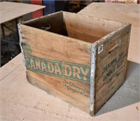 Canada Dry Wooden Crate, 16" x 12" x 13"