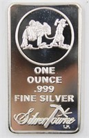 One Ounce .999 Fine Silver Towne Ingot Bar