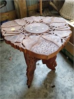 unique wooden table 14x14x16