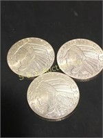 3-1/4 troy oz. coins  3X bid
