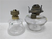 2 vintage oil lamp bases