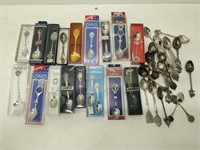 collection of souviner spoons