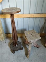 lot of plant stand and piano stool tallest 36"
