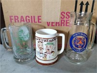 lot of beer glasses