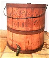 Wood Slat Kerosene Oil Bucket