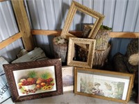 lot of artwork and frames largest 29x18