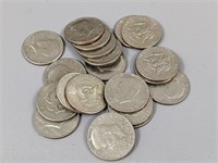 Twenty Various Date Kennedy Half Dollars