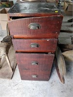 crate made in to chest of drawers 13x11x32