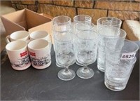 Vintage Frisco Railroad Train Glasses & Mugs Sets