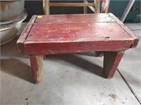 wooden foot stool 13x9x7