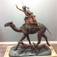 Pierre Jules Mene Large Bronze Arab On Camel