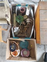 lot of , lamps, plates , radio , candles etc