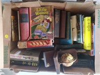 lot of vintage books and bookends