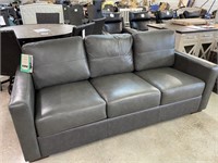 Grey Leather couch - Members Mark Providence