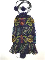 Antique Beaded Drawstring Purse