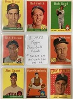 (8) 1958 TOPPS BASEBALL CARDS