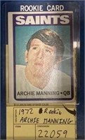 1972 ARCHIE MANNING ROOKIE CARD