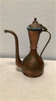 Vintage Brass / Copper Hammered Tea Pot