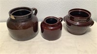 (3) Vintage Stoneware Cookie Jar / Canister
