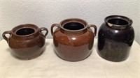 (3) Vintage Stoneware Cookie Jar / Canister