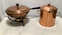 Copper / Brass Chafing Dish & Ice Bucket
