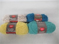 Bundle Of Assorted Red Heart Scrubby Cotton 3.5oz