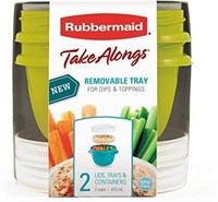 (2) Rubbermaid 2-Cup Take Along On-The-Go Snack