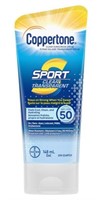 (2) Coppertone Sport SPF 50 Clear Gel Sunscreen, W