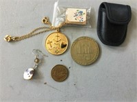 ASSORTED COINS AND JEWELRY