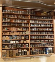 Shelf of Jars of Bolts, Screws and Nuts