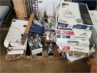 Pallet of bathroom supplies