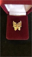Sterling butterfly ring size 8