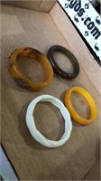 4 Bakelite bangle bracelets