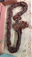 F S brass lock on chain
