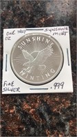 Sunshine Minting 1troy oz .999 Silver