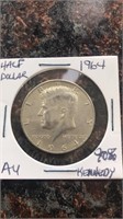 1964 D Kennedy Half Dollar AU