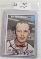 1967 Topps Card #166 Ed Mathews