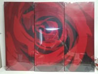 NIP 3 Piece Rose Canvas