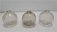 (3) 4" Vtg Glass Fishing Floats Globes