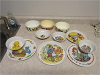Vintage Children's plates &bowls.