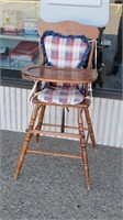 Vtg All Wood High Chair