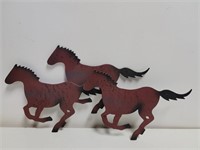 Wild Horses Metal 3D Wall Hanging