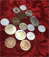 World Coins & Pressed Jefferson Nickel