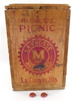 * La Crosse, Wis. Picnic M Inc. Breweries Wooden