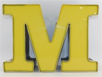 * Large 3-D "M" Metal and Plastic Sign - 17 1/4"